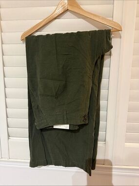 American Eagle Olive Green Lightweight Viscose/Linen Pants